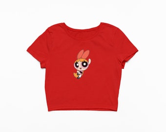 Camiseta corta Blossom de Las Chicas Superpoderosas - 100 % algodón, ligera, manga corta