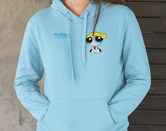 Powerpuff Girls Blossom, Buttercup & Bubbles Hooded Sweatshirt - Stylish Cartoon Character Hoodie