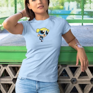 Powerpuff Girls Bubbles Unisex Cotton T-Shirt - Cartoon Network Fan Gift