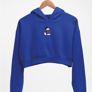 Cropped Hoodie Written and Printed Especially for Mickey Mouse Fans. Mickey Mouse Crop Hoodie for a Stylish and Comfortable Look. Etsy