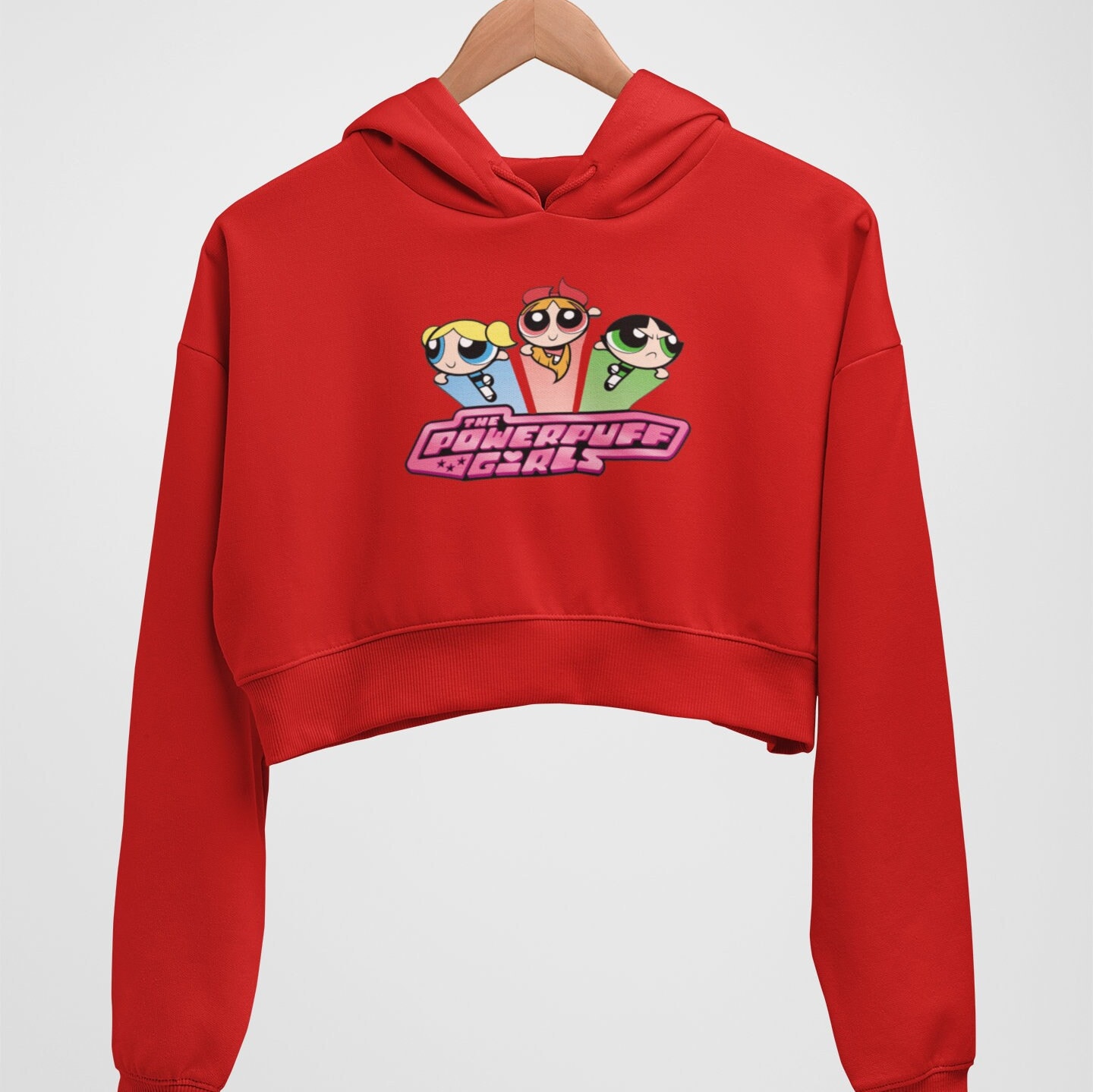 Pink Cropped Powerpuff Girls Sweatshirt Our The Powerpuff Girls
