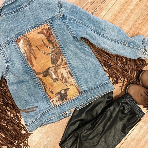 Western Fringe Toddler Jean Jacket