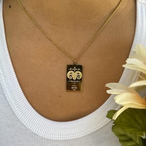 ARIES Zodiac Tarot necklace