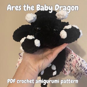 Ares the baby dragon Crochet amigurumi pdf pattern