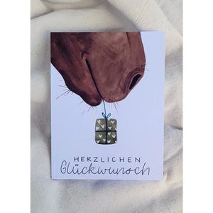 Aquarellkarte Pferd | Pferdekarte | Geschenk | Kunstdruck