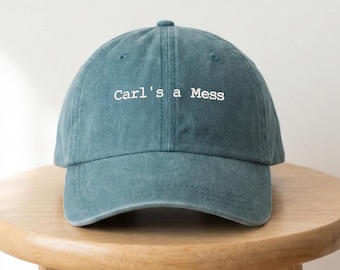 Gestickte Carls a Mess Baseballkappe, gewaschene Realität-TV-Show-Fanmütze, TV-inspirierte Mütze, minimalistische Streetwear-Mütze, 100% Baumwoll-Vatermütze