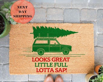 Looks Great Little Full Lotta Sap, Merry Christmas, Coir Doormat, Front Door Mat, Outdoor Mat, Christmas Gift, Christmas Doormat, Xmas Gift