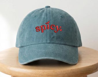 Chapeau brodé de piments forts, casquette de camionneur en coton de style vintage