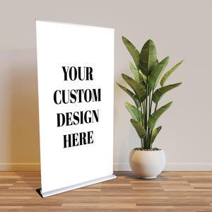 Custom Roll Banner, Pop Up Banner, Business Retractable, Retractable Banner, Business Logo Banner, Personalized Decor, Standing Banner