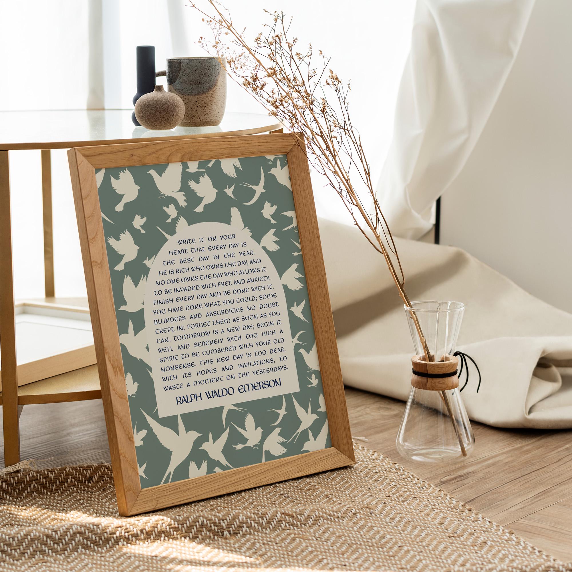 Ralph Waldo Emerson Write It on Your Heart Wall Art, Modern Art Print ...