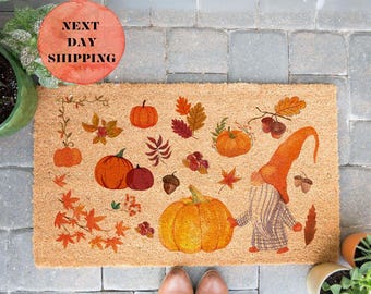 Fall Season Doormat, Natural Coconut Fiber, Halloween Home Decor