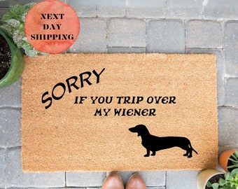 Wiener Doormat, Funny Gift, Dachshund Doormat, Funny Sausage Dog Doormat, Dog Lover Gift, Dog Welcome Mat, New Home Gift, New Home Decor