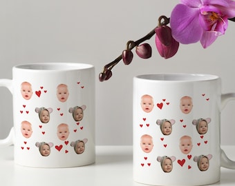 Funny Baby Face Mug, Funny Gift for Mom, Baby Face Mug, New Mom Gift, Pet Owner Gift, Photo Mug, Picture Mug, Dog Face Mug, Cat Face Mug