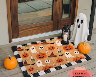 Funny Halloween Doormat, Fall Decor, Halloween Welcome Mat, Halloween Decor, Patio Decor,  Ghost Doormat, Colorful Mat, Outdoor Mat