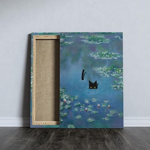 Cat Canvas Print, Cat Wall Decor, Canvas Wall  Art, Cat Lover Gift, Trendy Wall Art, Canvas Wall Art, Cat Mom Gift, Cute Home Decor