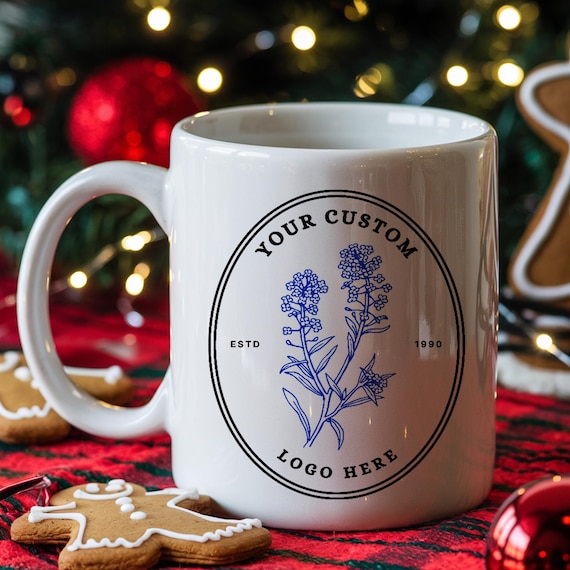 Custom Logo Mug, Company Logo Mug, Personalized Logo Mug, Business Mugs, Company Logo Gift, Mug with Logo, Handmade Logo Mugs, Ceramic Mug