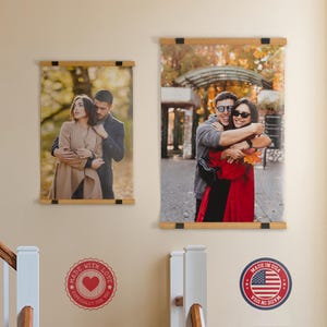 Custom Photo Hanging Wall Art, Wall Hanging, Hanging Wall Decor, Custom Photo Art, Personalized Gift, Anniversary Gift, Custom Wall Art