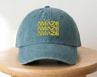 Casquettes de baseball brodées Je vous salue Marie, chapeau brodé Amaze, cadeau de vêtement pour amoureux des livres, cadeau lecteur de science-fiction, chapeau Amaze Amaze