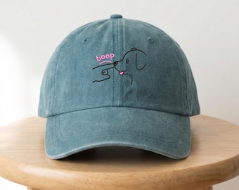 Chapeau brodé pour chien, casquette de baseball minimaliste pour chiot, chapeau papa en sergé de coton