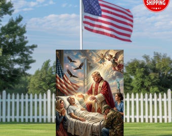 Trump Jesus Sign, Trump Humor Yard Sign, Healing Scene Sign, Patriotic Yard Sign, President Trump Sign, Political Decor, Trump Sign