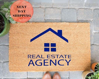 Custom Logo Doormat, Personalized Gift, Logo Doormat, Business Logo Doormat, Closing Gift, Coir Doormat, Small Business Gift, Outdoor Mat