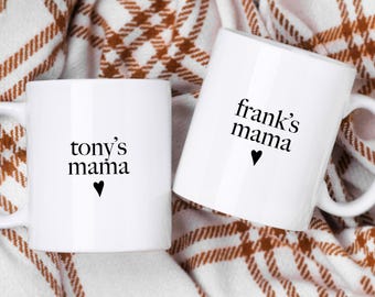 Custom Mama Mug, Personalized Ceramic Coffee Cup, Future Mom Gift