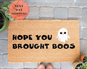 Hope You Brought Boos Doormat, Halloween Ghost Welcome Mat