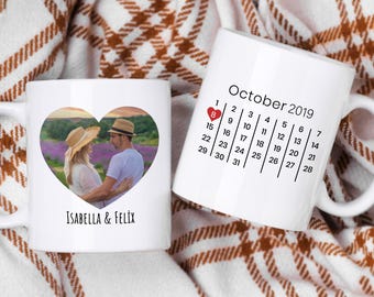 Custom Couple Photo Mug, Ceramic Mug, Custom Photo Mug, Personalized Gift, Valentine's Day Gift, Gift for Valentine, Girlfriend Gift