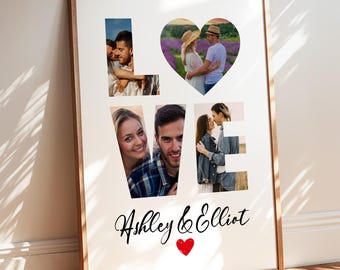 Custom Love  Couple Photo Frame, Valentine's Day Gift, Custom Photo Frame, Personalized Gift, Couple Photo Frame, Gift for Girlfriend