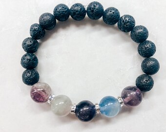 Diffuser Bracelet | Lava Beaded Bracelet | Lava Stone Bracelet | Metaphysical Crystals | Essential Oil Diffuser | Volcanic Stone