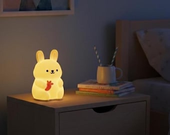BunnyBright Rabbit Night Light – Kids' Bedside Lamp & Nursery Decor