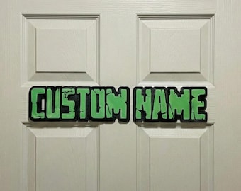 Custom Name Sign – Pixelated Stone Style Wall & Desk Decor