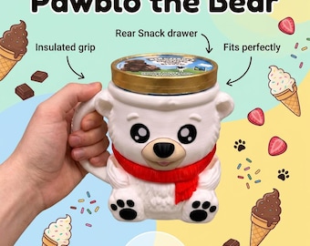 Pawblo the Polar Bear - Ice Cream Tub holder