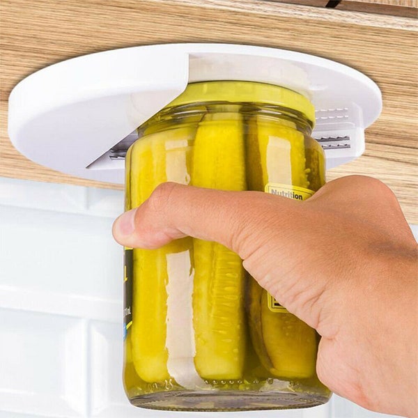 EZ Jar Single Hand Under Counter Jar Opener - Easy To Install & Use Can Opener