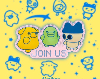 TAMAGOTCHI Club Sticker: Weatherproof (waterproof, UV protected, scratch resistant) Vinyl Decal