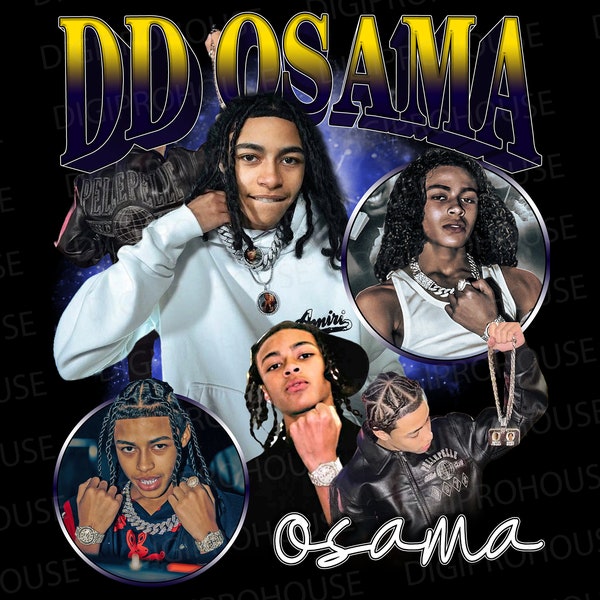 DD OSAMA T-shirt Design File 4500x5100 pixel PNG, ready to print, printable design, instant download 300 dpi