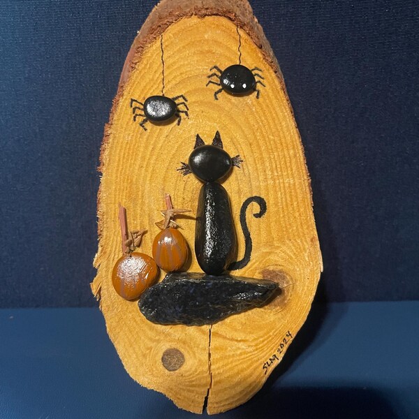 Halloween Cat and Spiders