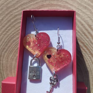 Valentine&#39;s Day Resin Earrings