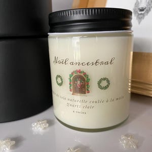 Christmas Scented Natural Soy Candle, Stocking Stuffer, Holiday Candle, Luxurious Scented Candle, Intention Candle