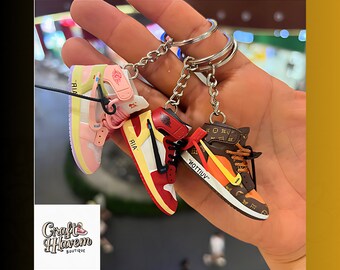 Custom Personal 3d hype popular sneaker keychain charm, Perfect Gift for her or him