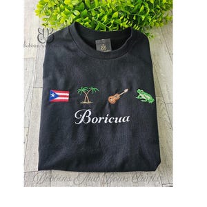 Embroidered Boricua Pride Shirt: Puerto Rico Flag Apparel