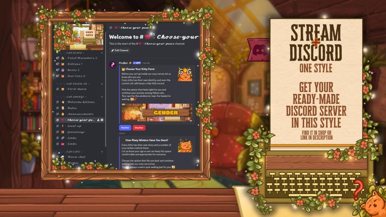 Paquete de superposiciones de Twitch Superposición de transmisión acogedora Paneles de Twitch de gatos Paquete de superposiciones animadas de Twitch Paquete de transmisión amarillo Superposición animada de Twitch imagen 11