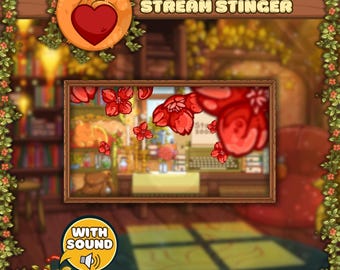 Animated Falling Petals Stream Stinger – Cozy Twitch Transition (WEBM)