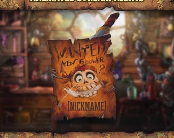 Animated Twitch Alerts | Pirate Wanted Poster Theme | OBS & StreamElements