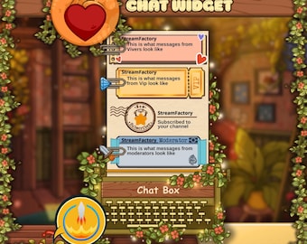 Animated Cat Typewriter Twitch Chat Widget – Cozy Stream Design (Digital Download)