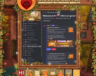 Configuration complète du serveur Discord de Cozy Cats | Modèle Gaimung mignon | Serveur communautaire prédéfini | Compatible Strem et VTuber | Livraison instantanée