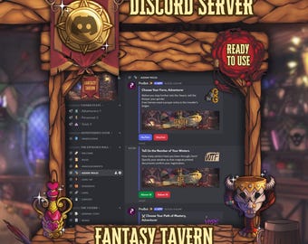 Fully Set Up Fantasy Tavern Discord Server for Sale | Pre-Made RPG Template | Medieval Emotes | Gaming Community | Instant Delivery