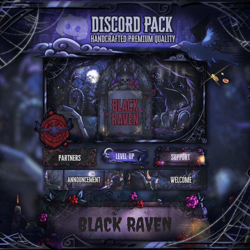 Image showcasing Theme Discord Server Template - Etsy