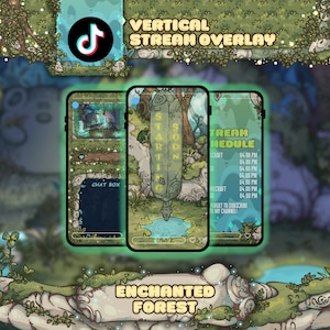 Vertical Stream Overlays – Enchanted Forest: for TikTok & YouTube