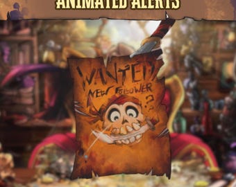 Pirate Stream Alerts | Animated Wanted Poster Theme | Twitch & YouTube
